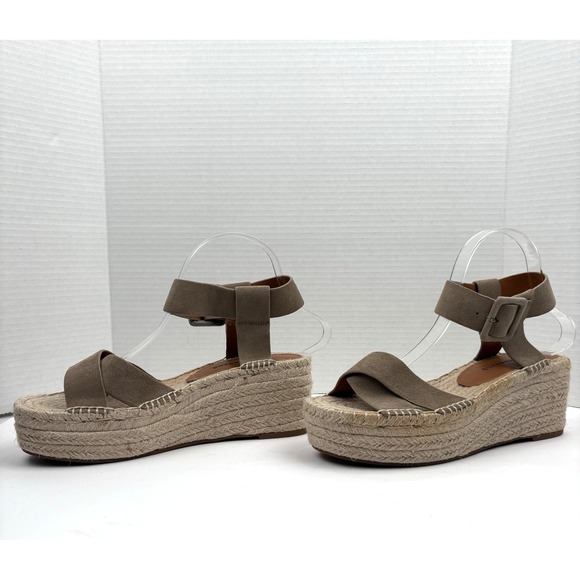 Lucky Brand Audrinah Women Size 9.5 Beige Espadrille Wedge Boho Festival Indie - Picture 5 of 9